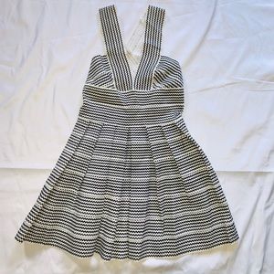 Black And White Stretchy Dress